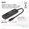 CLUB3D USB Gen2 Type-C to HDMI™ 8K60Hz or 4K120Hz HDR10+ with DSC1.2 with Power Delivery 3.0 Active CLUB3D USB Gen2 Type-C to HDMI™ 8K60Hz or 4K120Hz HDR10+ with DSC1.2 with Power Delivery 3.0 Active