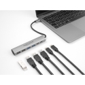 DeLOCK 6 Port USB Hub with 4 x USB Type-A female and 2 x USB Type-C female DeLOCK 6 Port USB Hub with 4 x USB Type-A female and 2 x USB Type-C female