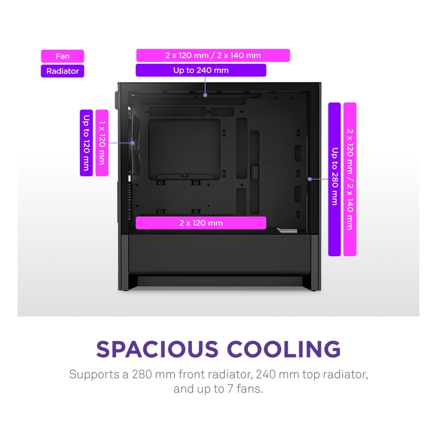 NZXT H9 H3 Flow Midi Tower Musta – 5