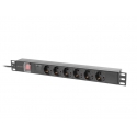 Lanberg PDU-06F-0200-IEC-BK блок распределения питания 6 розетка(и) 1U Черный Lanberg PDU-06F-0200-IEC-BK блок распределения питания 6 розетка(и) 1U Черный