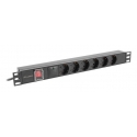 Lanberg PDU-06F-0200-IEC-BK tehonjakeluyksikkö 6 AC-pistorasia(a) 1U Musta Lanberg PDU-06F-0200-IEC-BK tehonjakeluyksikkö 6 AC-pistorasia(a) 1U Musta