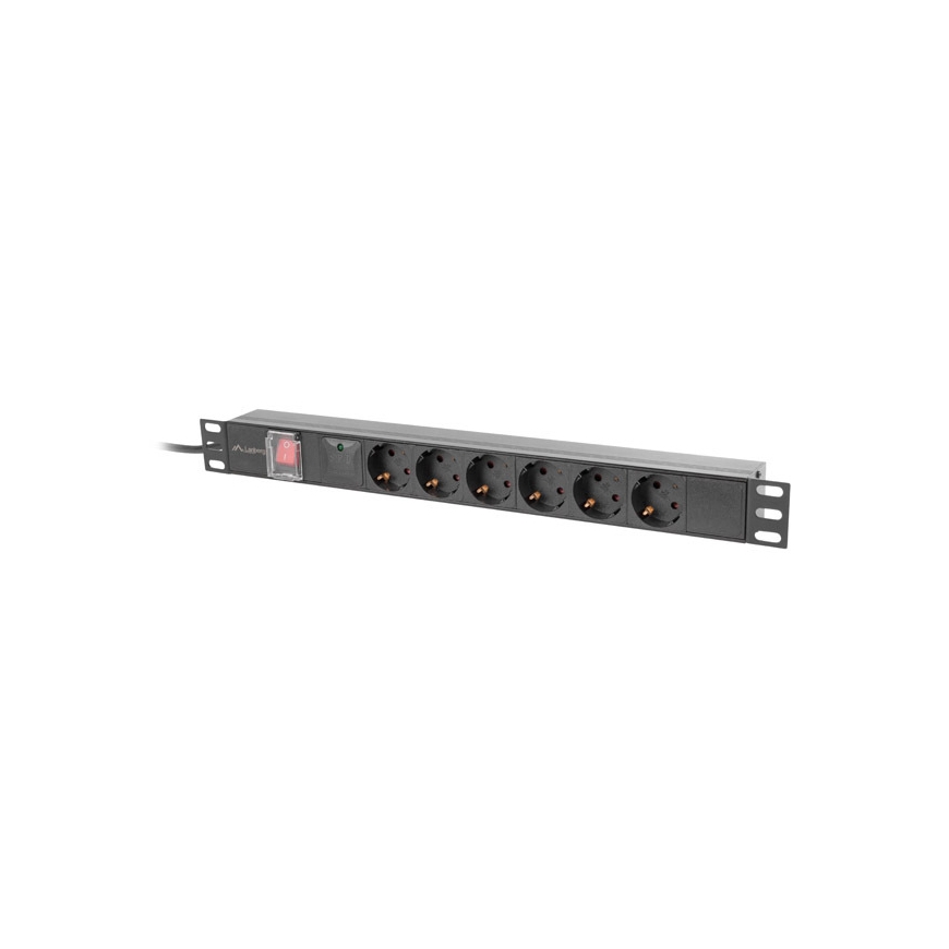 Lanberg PDU-06F-0200-IEC-BK блок распределения питания 6 розетка(и) 1U Черный – 4