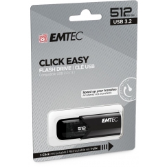 Emtec B110 Click Easy 3.2 USB-välkmälu 512 GB USB tüüp A 3.2 Gen 2 (3.1 Gen 2) Must