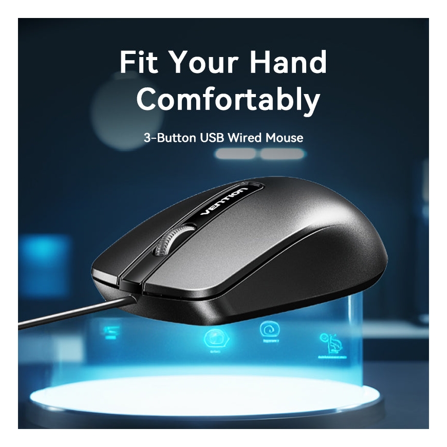 Vention KTA pele Universāls Abām rokām USB Type-A 1200 DPI – 2