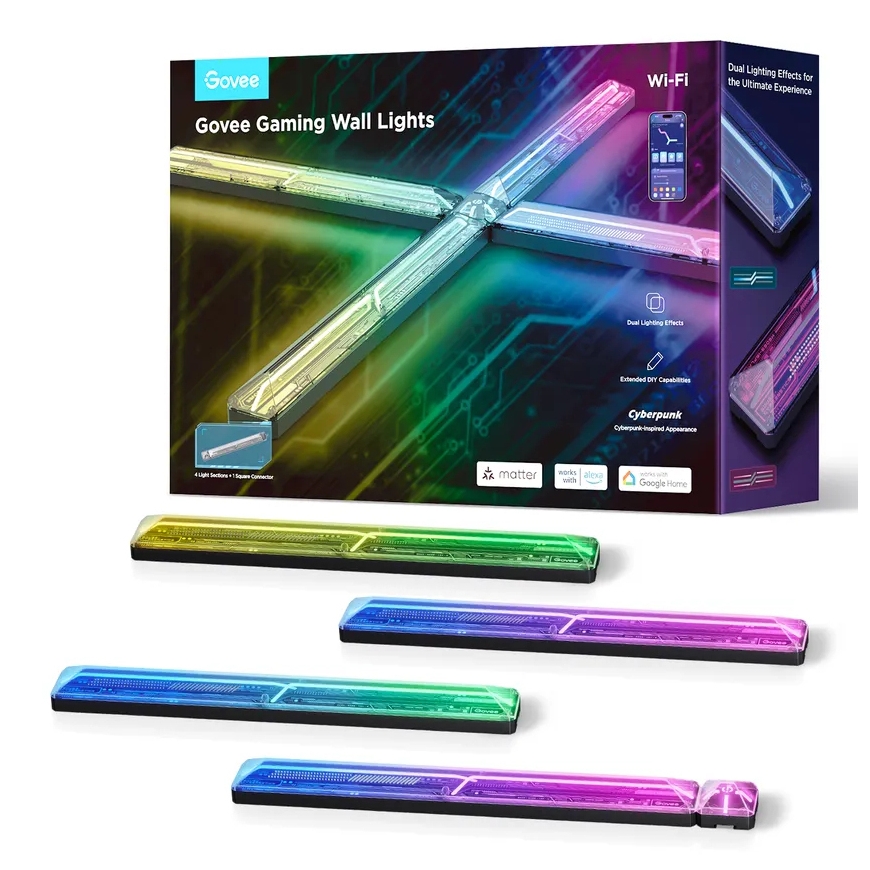 Govee H6063 Viedā sienas gaisma Wi-Fi/Bluetooth 72 W