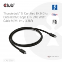 CLUB3D CAC-2501 „Thunderbolt“ kabelis 1 m 120 Gbit/s Juoda CLUB3D CAC-2501 „Thunderbolt“ kabelis 1 m 120 Gbit/s Juoda