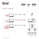 CLUB3D CAC-2501 Thunderbolt kabelis 1 m 120 Gbit/s Melns CLUB3D CAC-2501 Thunderbolt kabelis 1 m 120 Gbit/s Melns