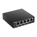 D-Link DGS-1005P Hallitsematon L2 Gigabit Ethernet (10/100/1000) Power over Ethernet -tuki Musta