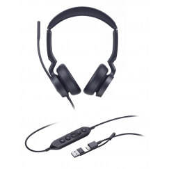 Yealink UH46 Dual UC USB-C/A Austiņas Vadu Birojs / zvanu centrs USB Type-C / USB Type-A Melns