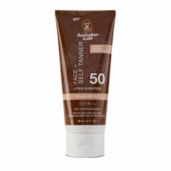 Australian Gold Spf 50 Face+ Self Tanner Lotion Krēmkrāsa 88 ml Zelts Seja