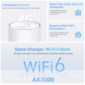 TP-Link Deco X50-4G Dviguba juosta (2,4 GHz / 5 GHz) Wi-Fi 6 (802.11ax) Balta 3 Vidinis TP-Link Deco X50-4G Dviguba juosta (2,4 GHz / 5 GHz) Wi-Fi 6 (802.11ax) Balta 3 Vidinis