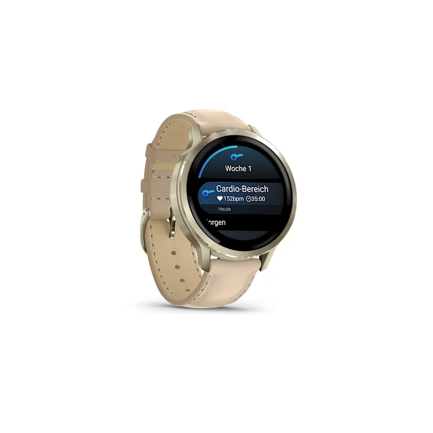 Garmin Venu 4 3,05 cm (1.2") AMOLED 41 mm Digitaalne 390 x 390 pikslit Puutetundlik ekraan Kuld WiFi – 3
