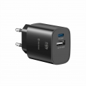 Swissten Edge GaN Зарядное устройство USB-C PD 45W + USB-A 18W QC