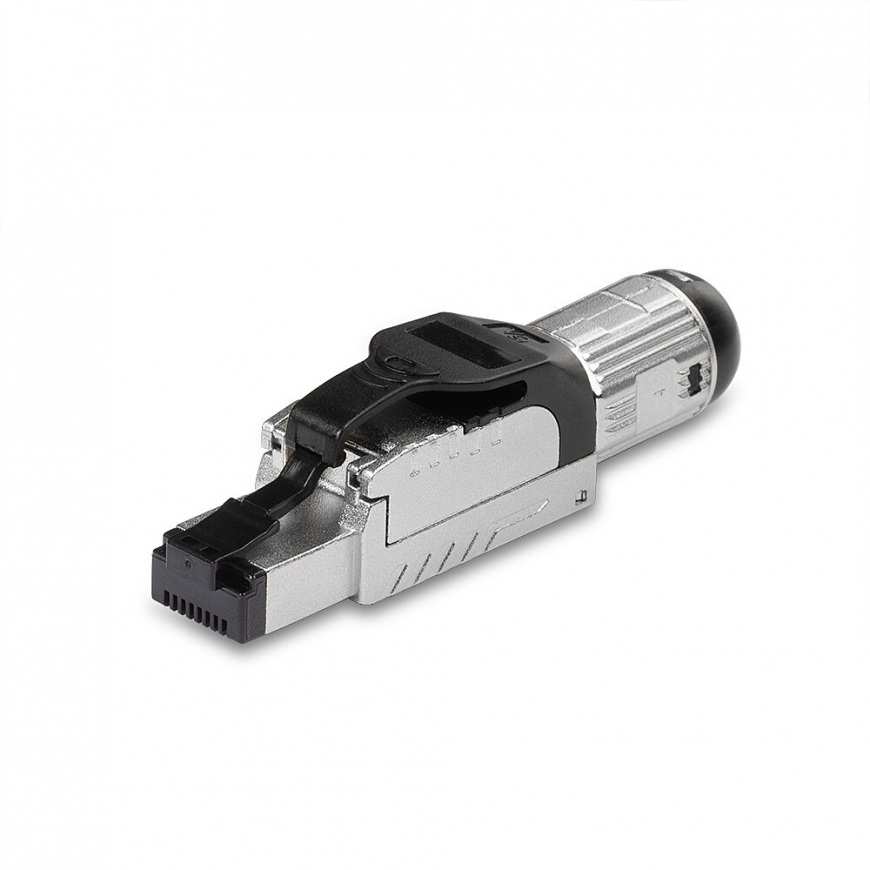 Lindy 62411 vadu savienotājs RJ45 Melns, Sudrabs