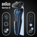 Braun Series 6 61-B1500s Teräverkollinen parranajokone Trimmeri Sininen Braun Series 6 61-B1500s Teräverkollinen parranajokone Trimmeri Sininen