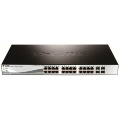 D-Link DGS-1210-28P Управляемый L2 Gigabit Ethernet (10/100/1000) Питание по Ethernet (PoE) 1U