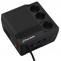 PowerWalker AVR 1000 pingeregulaator 3 vahelduvvoolu kontakt 180-264 V Must