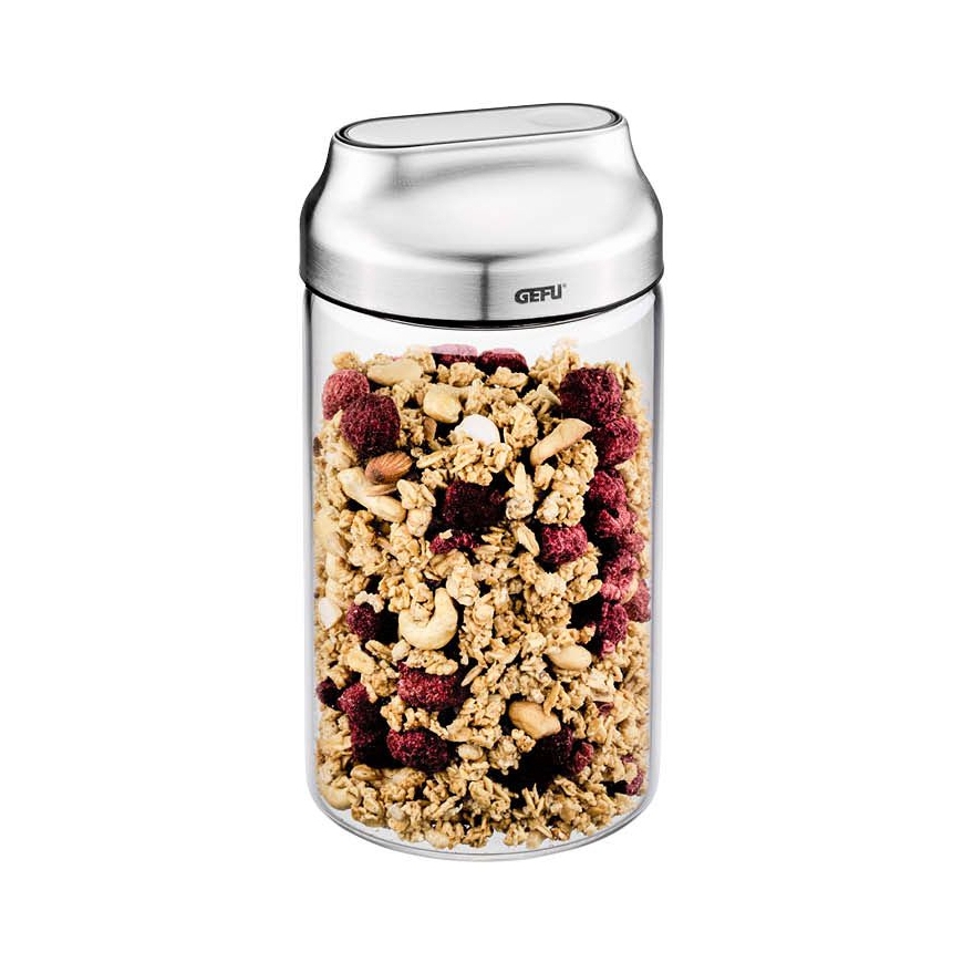 GEFU KIPPO Round Jar 1 L Stainless steel, Transparent 1 pc(s)