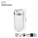 GEFU KIPPO Round Jar 1 L Stainless steel, Transparent 1 pc(s) GEFU KIPPO Round Jar 1 L Stainless steel, Transparent 1 pc(s)