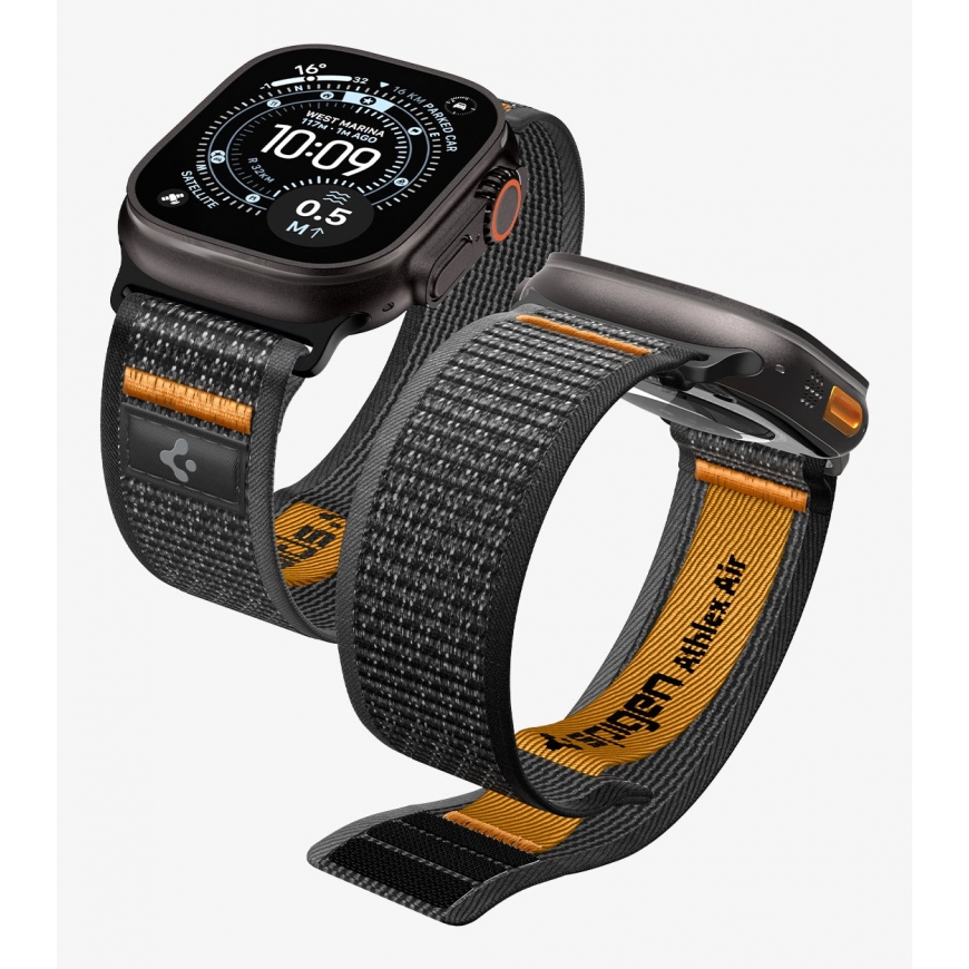 Spigen Athlex Air 2 Ремешок Черный, Оранжевый Ткань – 2