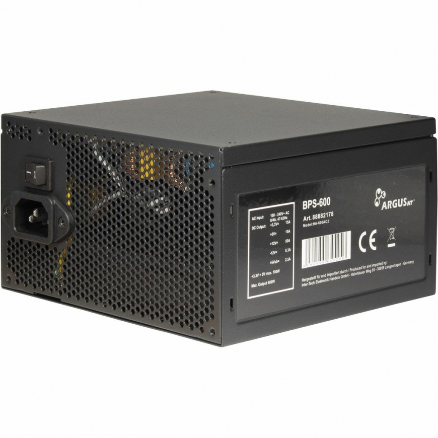 Inter-Tech Argus BPS-600 power supply unit 600 W 20+4 pin ATX ATX Black – 3