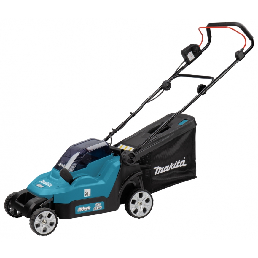 Makita DLM382CM2 ruohonleikkuri Perässäkäveltävä ruohonleikkuri Akku Musta, Sininen – 3