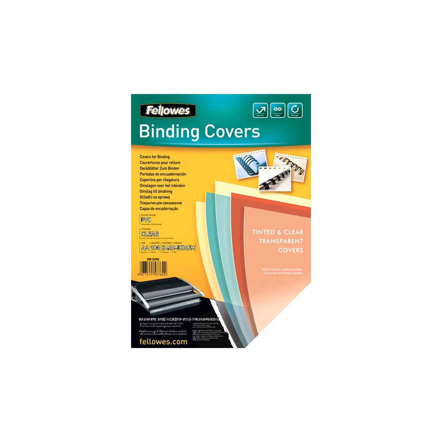 Fellowes 53762 iesiešanas vāks Plastmasa Caurspīdīgs 100 pcs