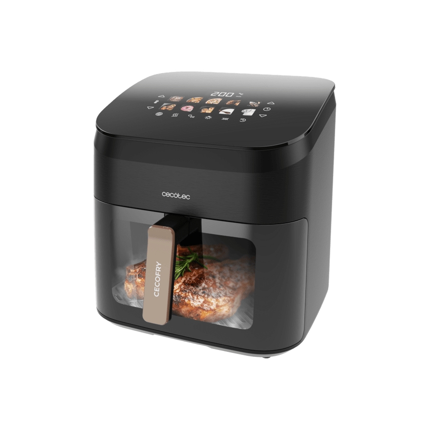 Cecotec Cecofry&Grill Smokin' 8500 Yksi 8,5 L 2200 W Kuumakiertoilmakypsennin Musta, Ruskea
