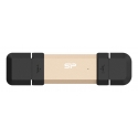 Silicon Power DS72 USB flash drive 1 TB USB Type-A / USB Type-C 3.2 Gen 2 (3.1 Gen 2) Gold