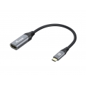 Equip 133492 video kabeļu aksesuārs 0,15 m USB Veids-C HDMI Melns, Pelēks