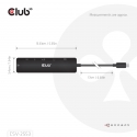 CLUB3D CSV-2553 interfeisa centrmezgls USB Veids-C 5000 Mbit/s Melns CLUB3D CSV-2553 interfeisa centrmezgls USB Veids-C 5000 Mbit/s Melns