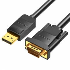 Vention HBLBH vaizdo kabelio adapteris 2 m DisplayPort VGA (D-Sub) Juoda
