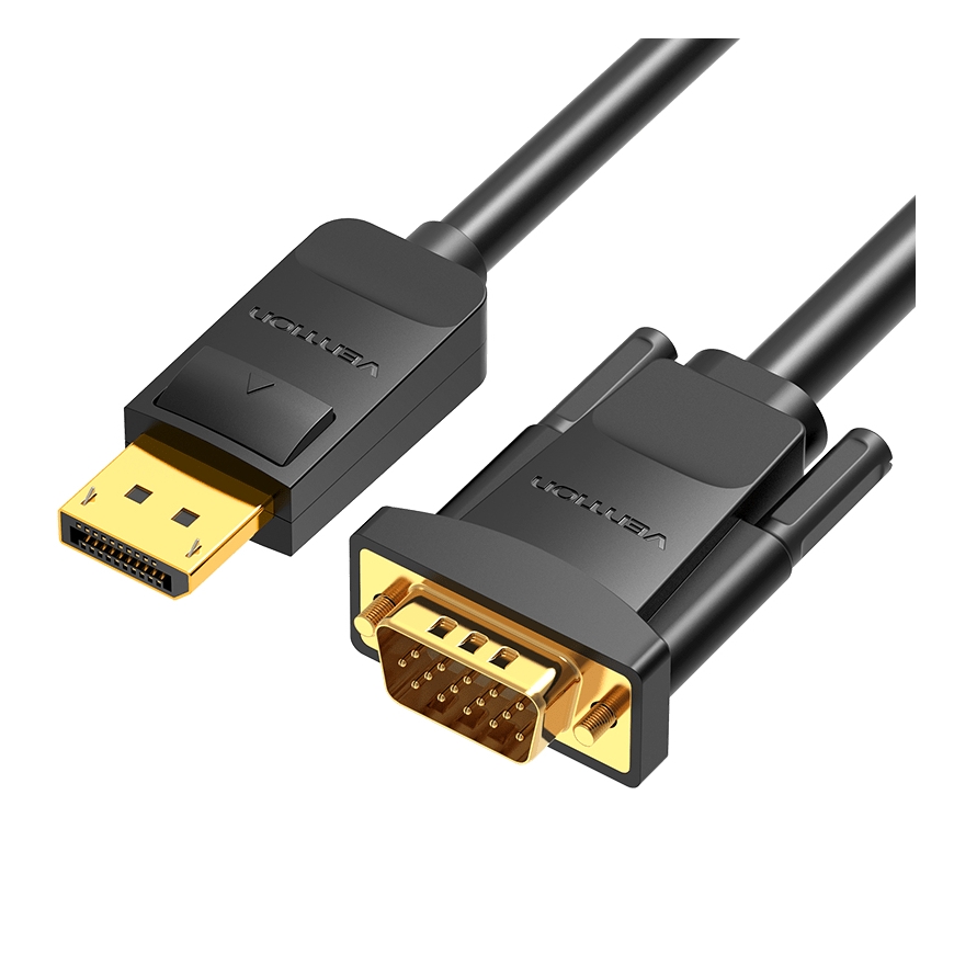 Vention HBLBH video kabeļu aksesuārs 2 m DisplayPort VGA (D-Sub) Melns