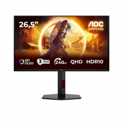 AOC G4 Q27G4ZDR tietokoneen litteä näyttö 67,3 cm (26.5") 2560 x 1440 pikseliä Quad HD QD-OLED Musta