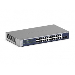 NETGEAR GS724Tv6 Valdomas L2+/L3 Gigabit Ethernet (10/100/1000) 1U Mėlyna, Pilka