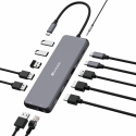 Verbatim CMH-13 USB Veids-C 10000 Mbit/s Sudrabs Verbatim CMH-13 USB Veids-C 10000 Mbit/s Sudrabs