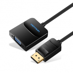 Vention HBFBB videokaapeli-adapteri 0,15 m DisplayPort VGA (D-Sub) Musta