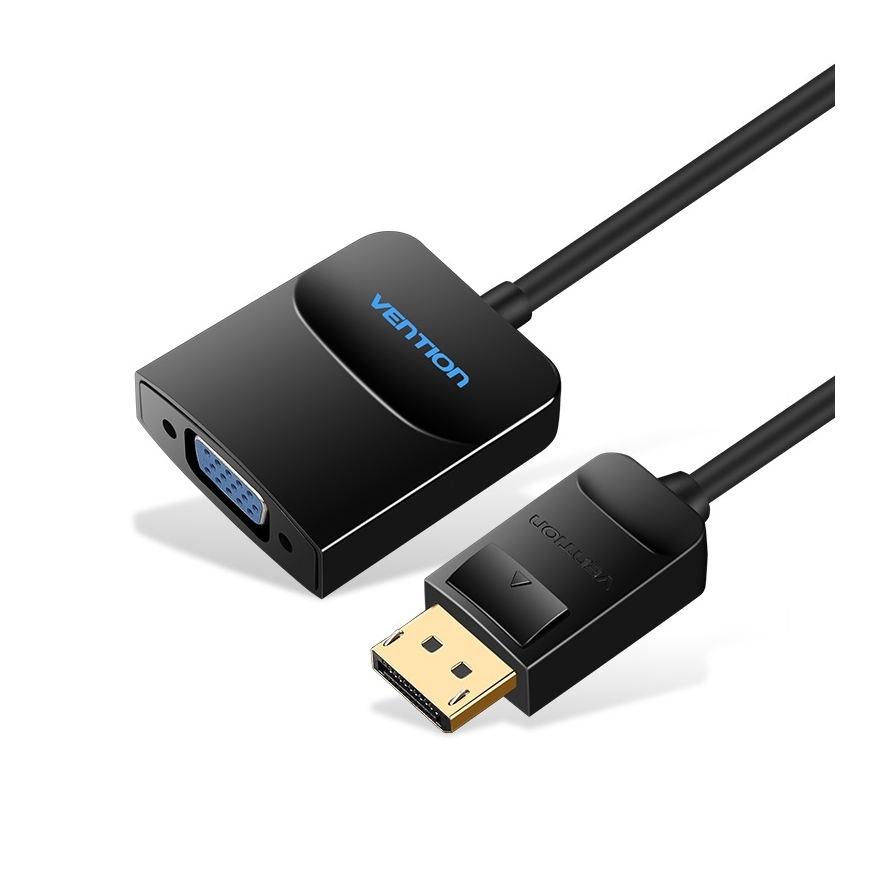 Vention HBFBB videokaapeli-adapteri 0,15 m DisplayPort VGA (D-Sub) Musta