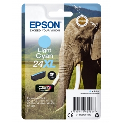 Epson Elephant C13T24354012 rašalo kasetė 1 vnt Originalus Didelė (XL) išeiga Šviesus Cyan