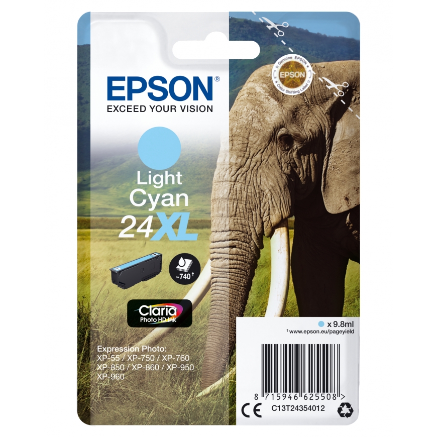 Epson Elephant C13T24354012 tindikassett 1 tk Originaal High (XL) Yield Heletsüaan