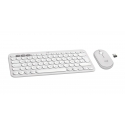 Logitech 920-012204 keyboard Mouse included Universal RF Wireless + Bluetooth QWERTZ German White