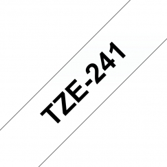 Brother TZE-241 этикеточная лента Черный на белом