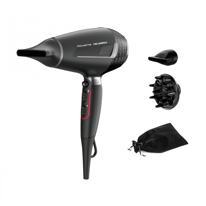 Rowenta K/Pro Stylist CV888L фен 2200 W Черный, Хромовый