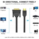 Vention ABFBJ vaizdo kabelio adapteris 5 m HDMI A tipo (standartinis) DVI Juoda