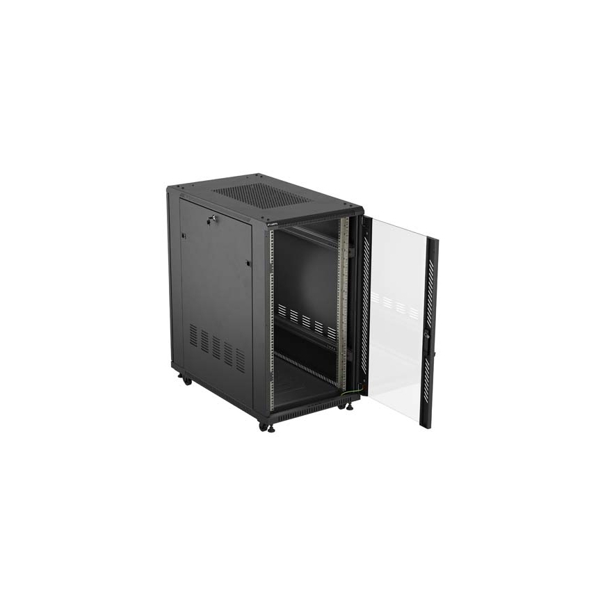 Lanberg FF01-6022-12B телекоммуникационная стойка 22U Отдельностоящая стойка Черный – 5