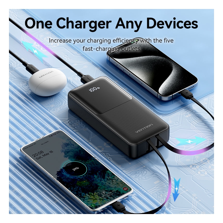 Vention FHPW0 akupank 20000 mAh Valge – 5