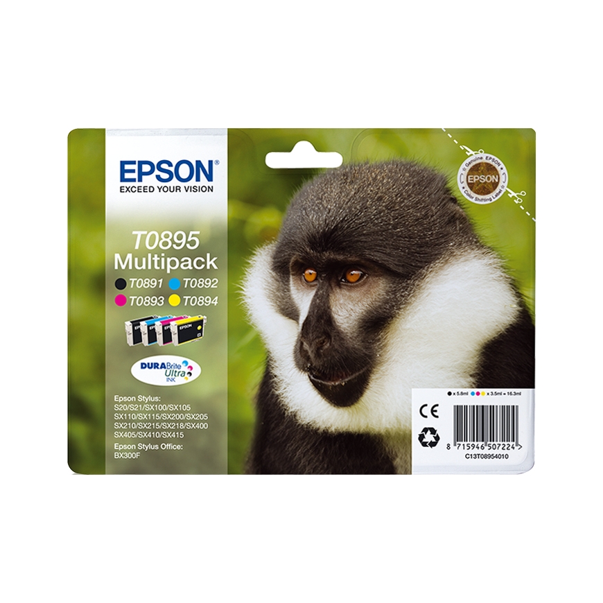Epson Monkey Multipack 4-colours T0895 DURABrite