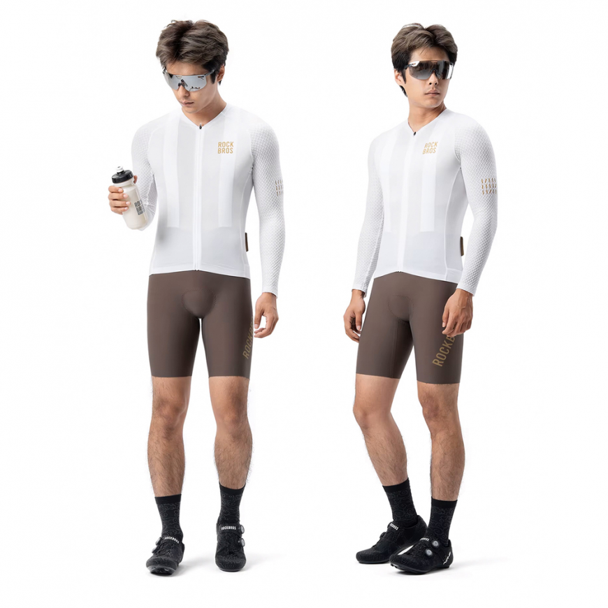 Rockbros YDCX008 Diamond Long Sleeve Cycling Jersey Size L - Whi – 2