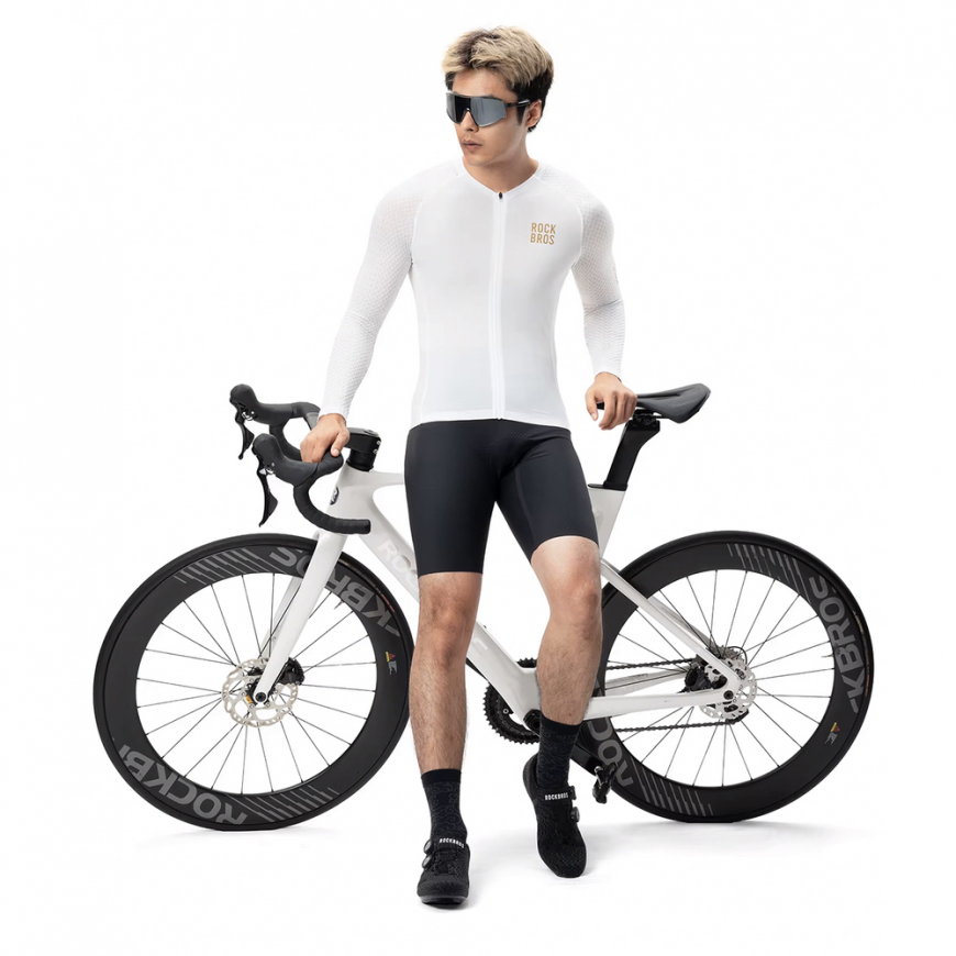 Rockbros YDCX008 Diamond Long Sleeve Cycling Jersey Size L - Whi – 4