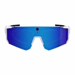 Colmi V06 AI White Sports Sunglasses (with blue lenses)